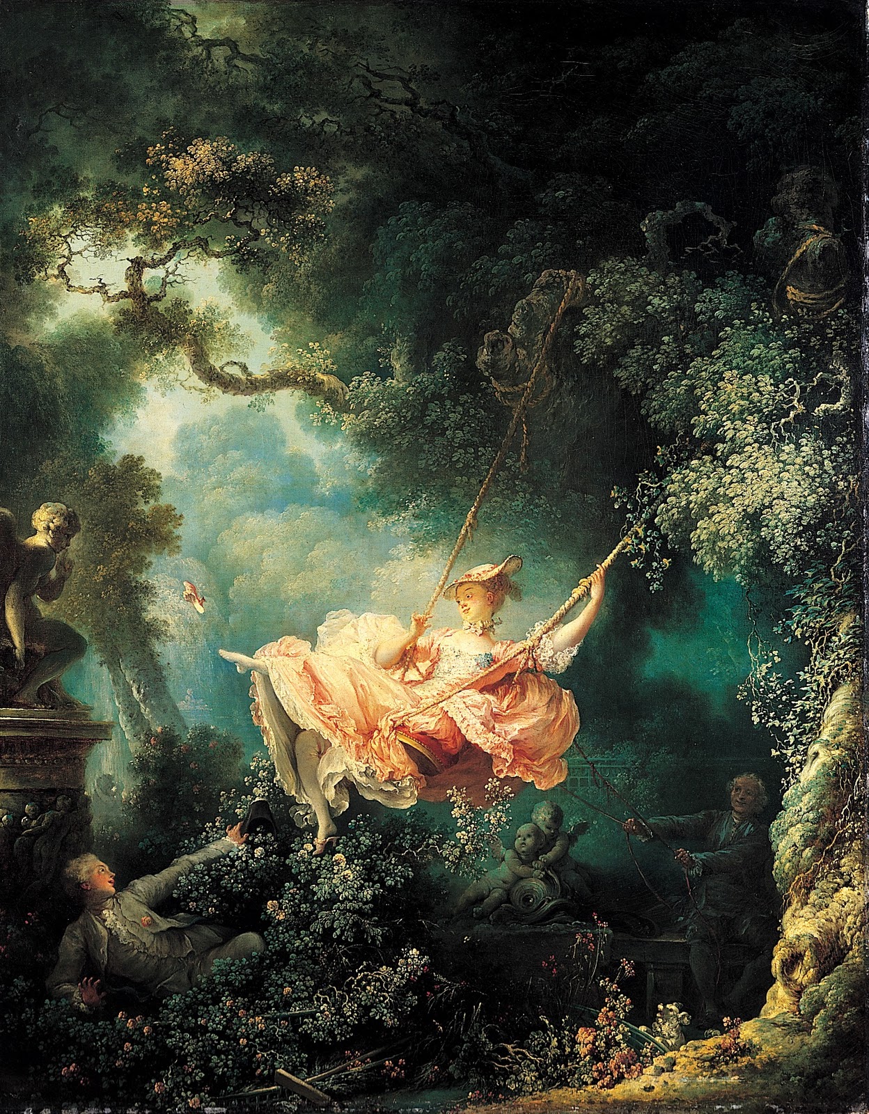 让·奥诺雷·弗拉戈纳尔：《秋千》。1767年。布面油画。